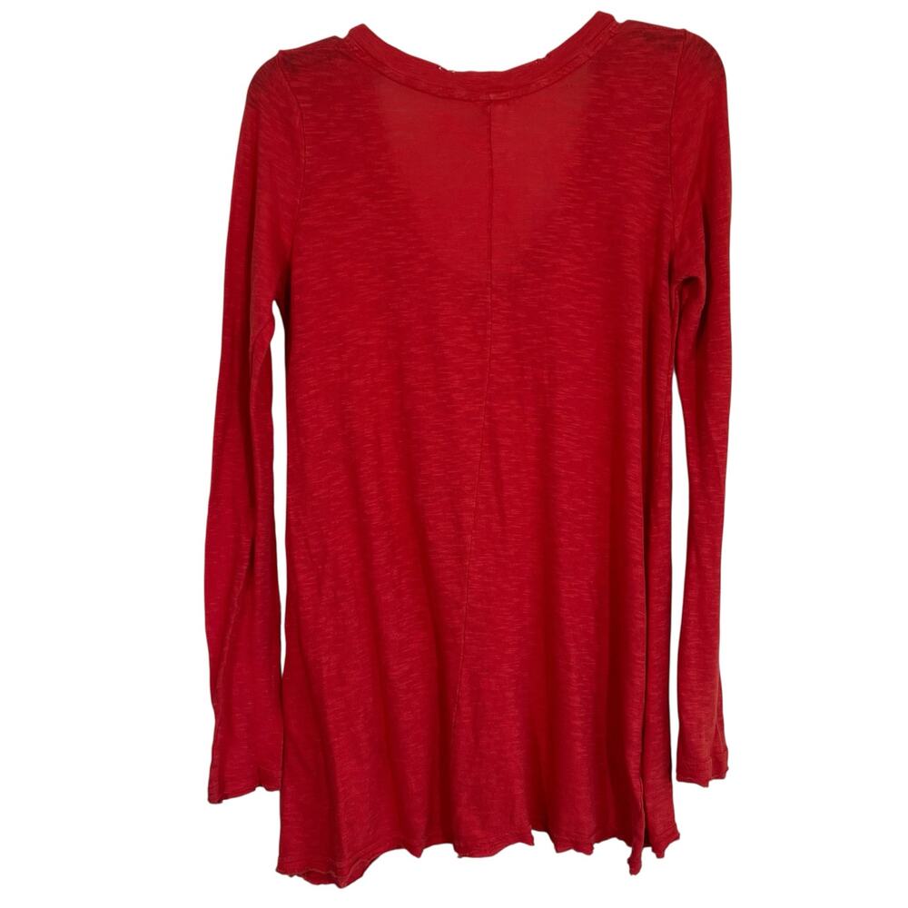 Free People We The Free Sz S Anna Burnout Tunic Tee Distressed Indie Worn-in - Picture 4 of 16